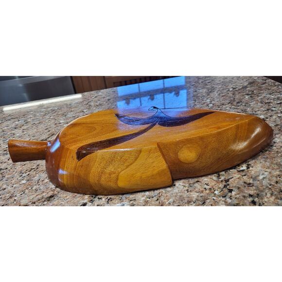 Wooden Serving Divided Tray St. Lucia 18" Length - Picture 14 of 16